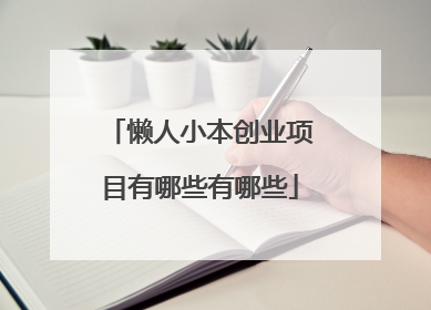 懒人小本创业项目有哪些有哪些