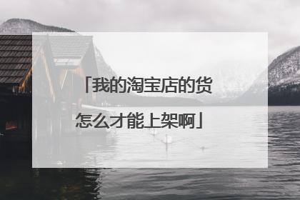 我的淘宝店的货怎么才能上架啊
