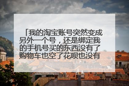 我的淘宝账号突然变成另外一个号,还是绑定我的手机号买的东西没有了购物车也空了花呗也没有了怎么回事?