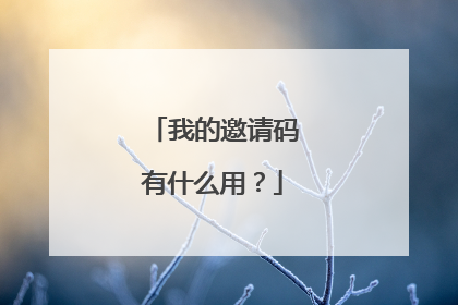 我的邀请码有什么用?