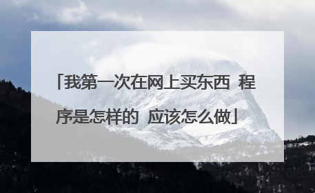 我第一次在网上买东西 程序是怎样的 应该怎么做