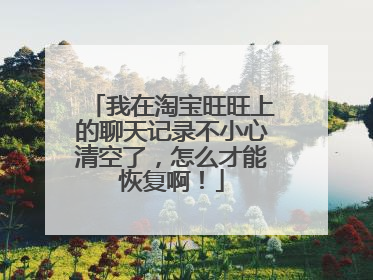 我在淘宝旺旺上的聊天记录不小心清空了，怎么才能恢复啊！