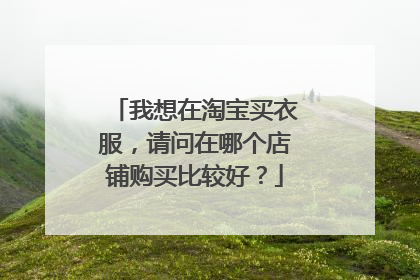 我想在淘宝买衣服,请问在哪个店铺购买比较好?