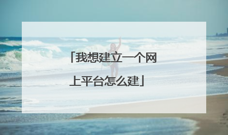 我想建立一个网上平台怎么建