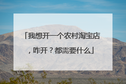 我想开一个农村淘宝店,咋开?都需要什么