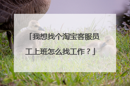 我想找个淘宝客服员工上班怎么找工作？