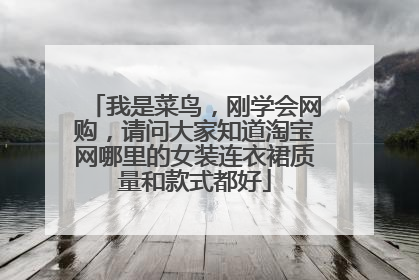 我是菜鸟,刚学会网购,请问大家知道淘宝网哪里的女装连衣裙质量和款式都好