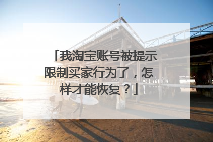 我淘宝账号被提示限制买家行为了,怎样才能恢复?