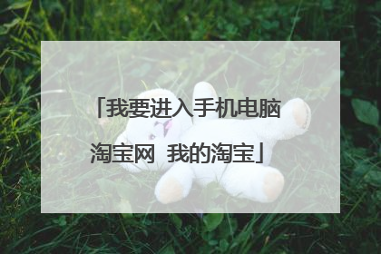 我要进入手机电脑淘宝网 我的淘宝