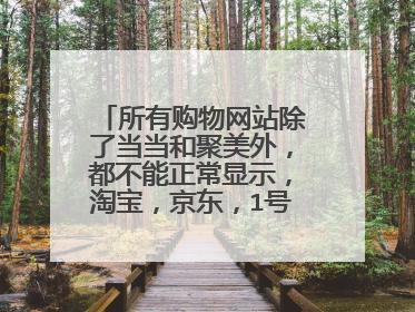 所有购物网站除了当当和聚美外,都不能正常显示,淘宝,京东,1号店,都是首页显示,点击进去就是如图