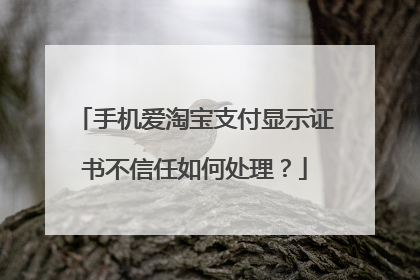 手机爱淘宝支付显示证书不信任如何处理?