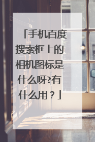 手机百度搜索框上的相机图标是什么呀?有什么用?