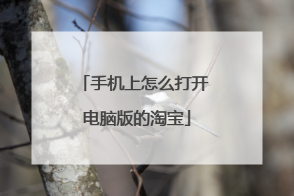 手机上怎么打开电脑版的淘宝