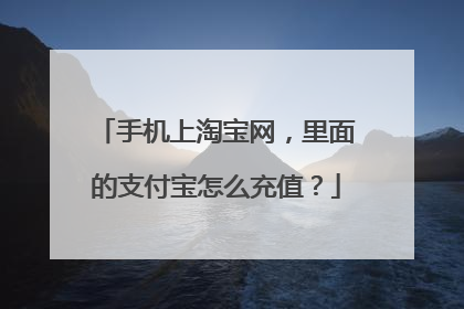 手机上淘宝网,里面的支付宝怎么充值?