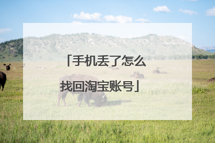 手机丢了怎么找回淘宝账号