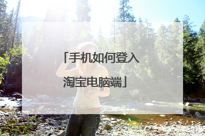 手机如何登入淘宝电脑端