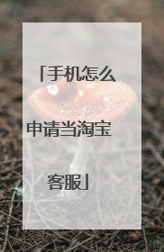 手机怎么申请当淘宝客服