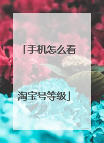 手机怎么看淘宝号等级