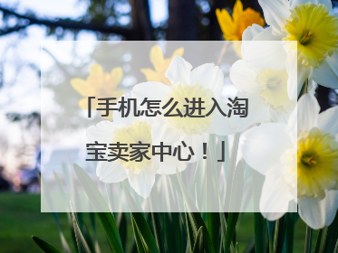 手机怎么进入淘宝卖家中心！