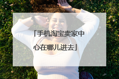 手机淘宝卖家中心在哪儿进去