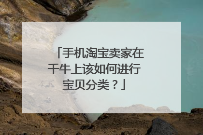 手机淘宝卖家在千牛上该如何进行宝贝分类?