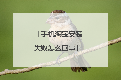 手机淘宝安装失败怎么回事