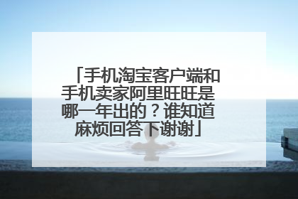 手机淘宝客户端和手机卖家阿里旺旺是哪一年出的?谁知道麻烦回答下谢谢