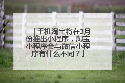 手机淘宝将在3月份推出小程序，淘宝小程序会与微信小程序有什么不同？