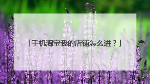 手机淘宝我的店铺怎么进?