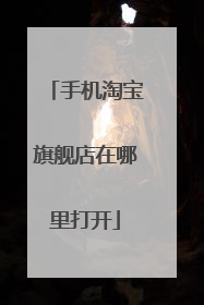 手机淘宝旗舰店在哪里打开