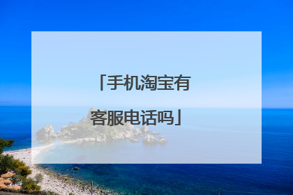 手机淘宝有客服电话吗