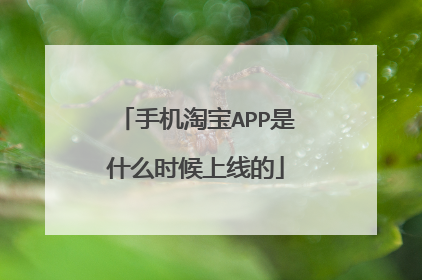 手机淘宝APP是什么时候上线的