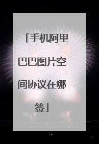 手机阿里巴巴图片空间协议在哪签