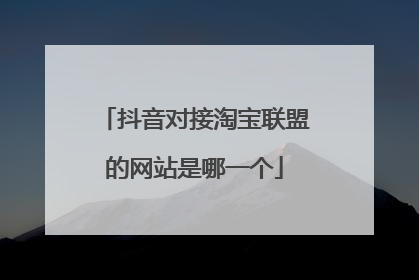 抖音对接淘宝联盟的网站是哪一个
