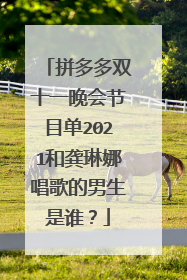 拼多多双十一晚会节目单2021和龚琳娜唱歌的男生是谁?