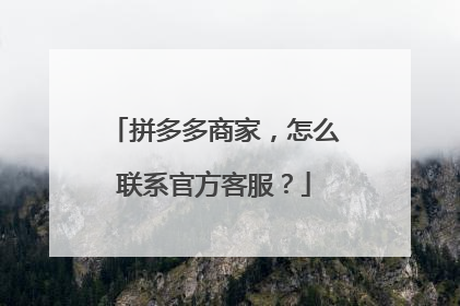 拼多多商家,怎么联系官方客服?