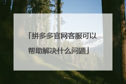 拼多多官网客服可以帮助解决什么问题