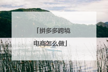 拼多多跨境电商怎么做