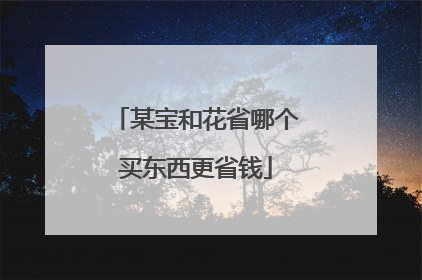 某宝和花省哪个买东西更省钱