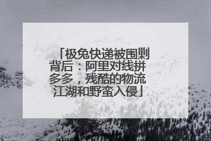 极兔快递被围剿背后：阿里对线拼多多，残酷的物流江湖和野蛮入侵