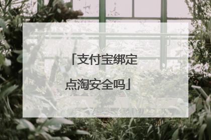 支付宝绑定点淘安全吗