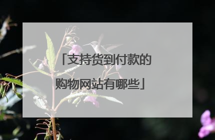 支持货到付款的购物网站有哪些
