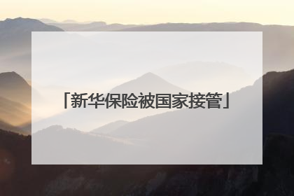 新华保险被国家接管
