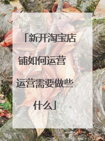 新开淘宝店铺如何运营 运营需要做些什么