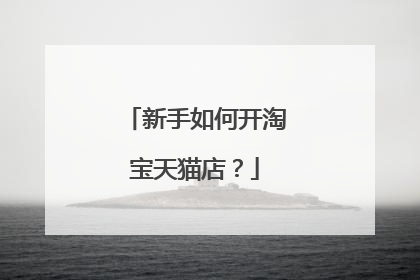 新手如何开淘宝天猫店?