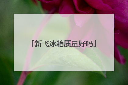 新飞冰箱质量好吗