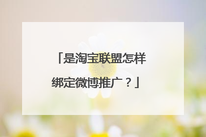 是淘宝联盟怎样绑定微博推广？