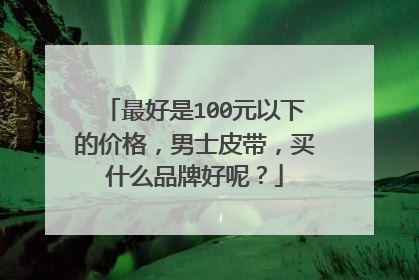 最好是100元以下的价格,男士皮带,买什么品牌好呢?