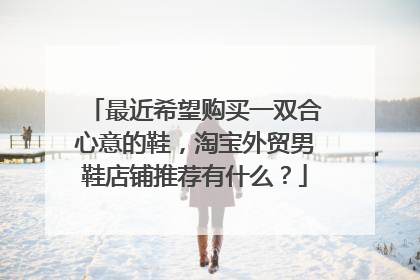 最近希望购买一双合心意的鞋,淘宝外贸男鞋店铺推荐有什么?