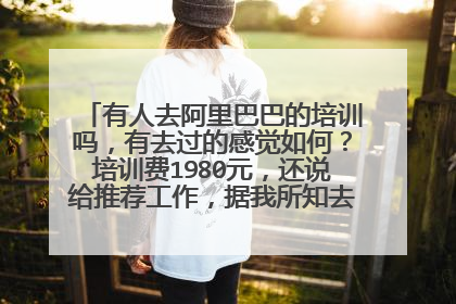 有人去阿里巴巴的培训吗，有去过的感觉如何？培训费1980元，还说给推荐工作，据我所知去了好几批了。